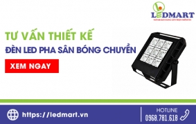 Tư vấn tiêu chuẩn thiết kế và mẫu đèn LED pha sân bóng chuyền